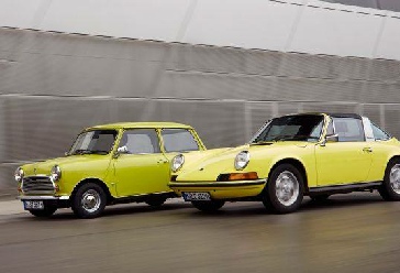 Image of a two yellow racing cars